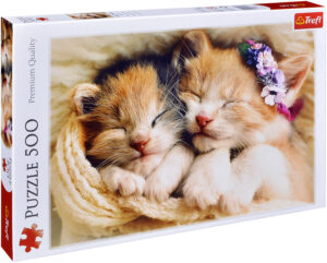 Пъзел Trefl от 500 части - Спящи котенца