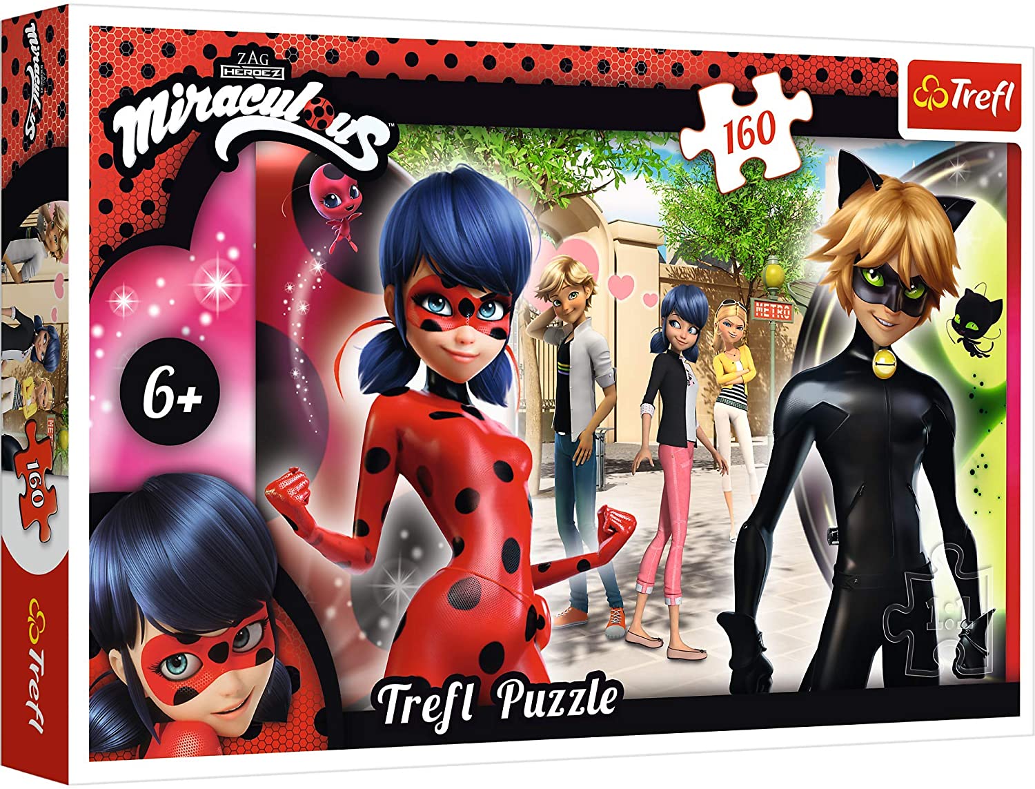 Пъзел Trefl от 160 части - Мега чудесата на Калинката и Черния котарак