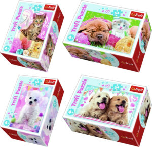 Мини пъзел Trefl от 54 части - Домашни любимци, асортимент