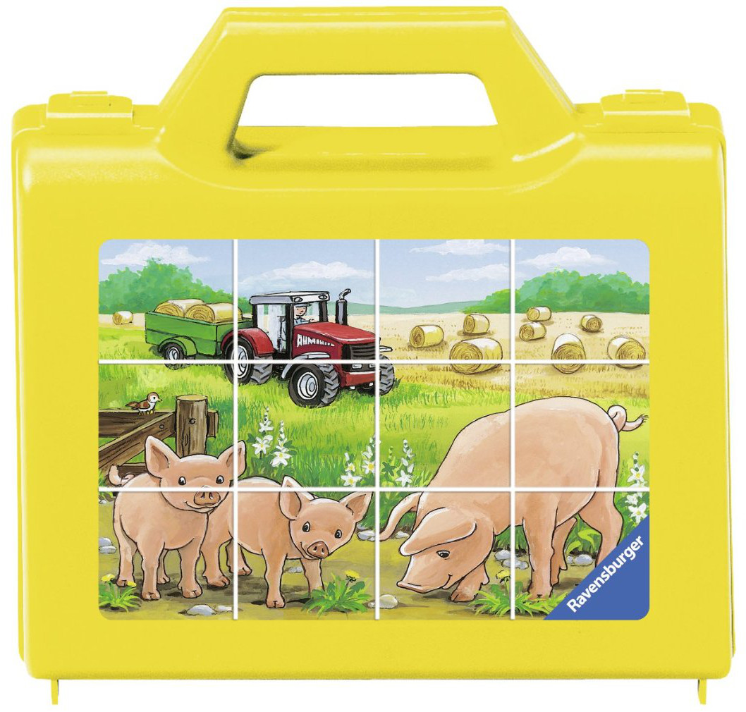 Пъзел с кубчета Ravensburger от 12 части - Животните от фермата