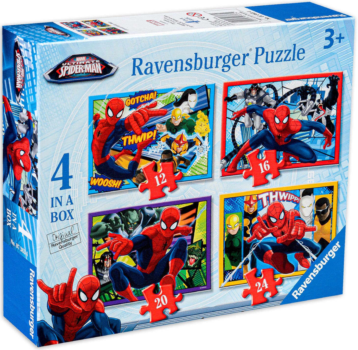 Пъзел Ravensburger 4 в 1 - Спайдърмен