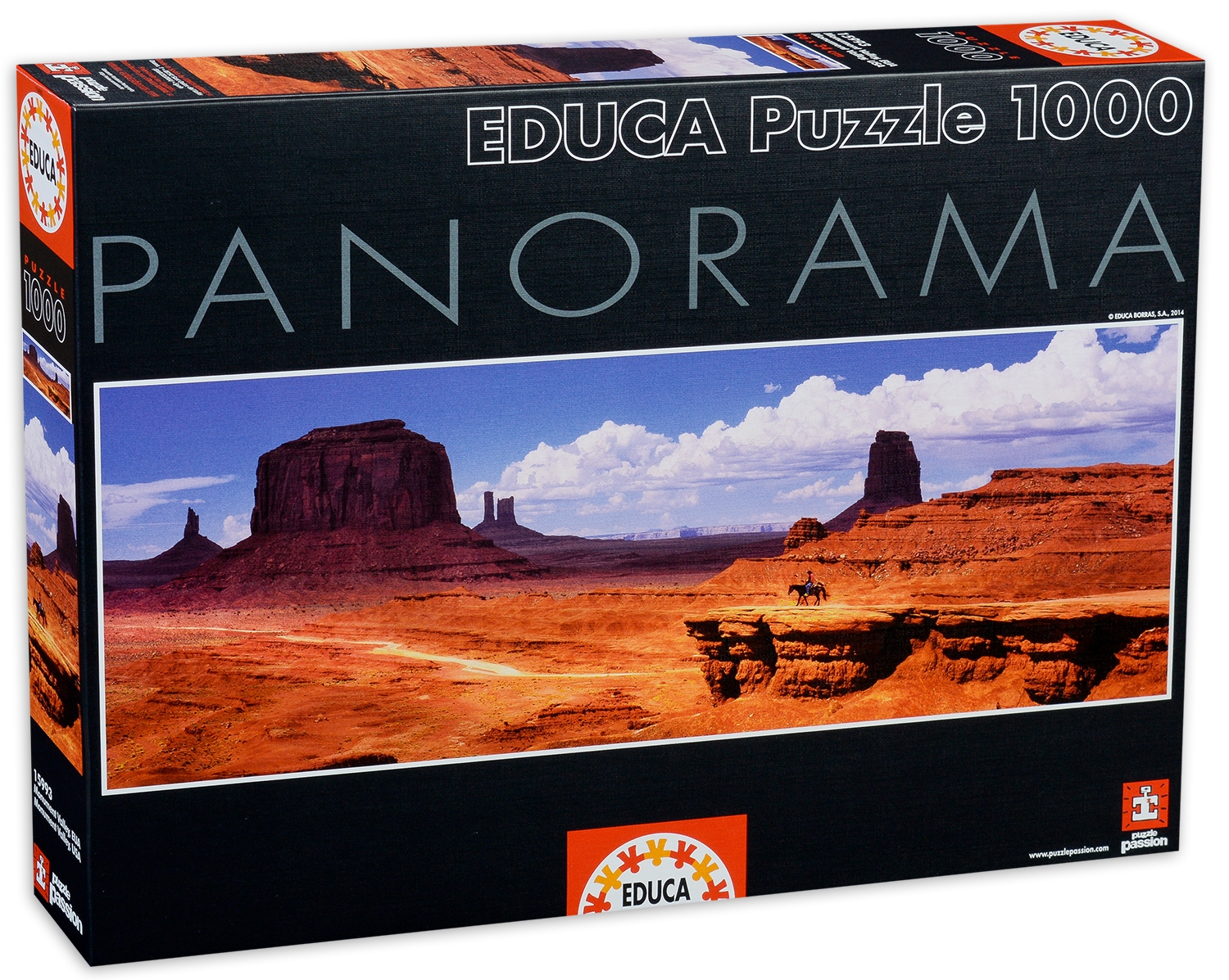 Панорамен пъзел Educa от 1000 части - Долината на монументите, САЩ