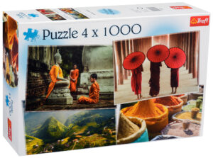 Пъзел Trefl от 4 x 1000 части - Азия