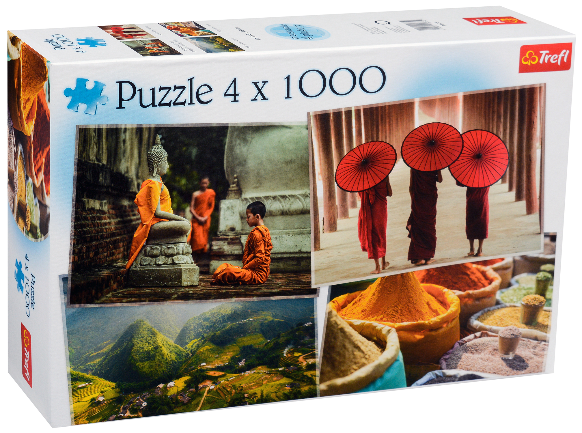 Пъзел Trefl от 4 x 1000 части - Азия