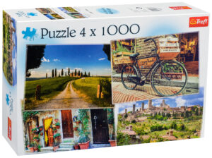 Пъзел Trefl от 4 x 1000 части - Тоскана
