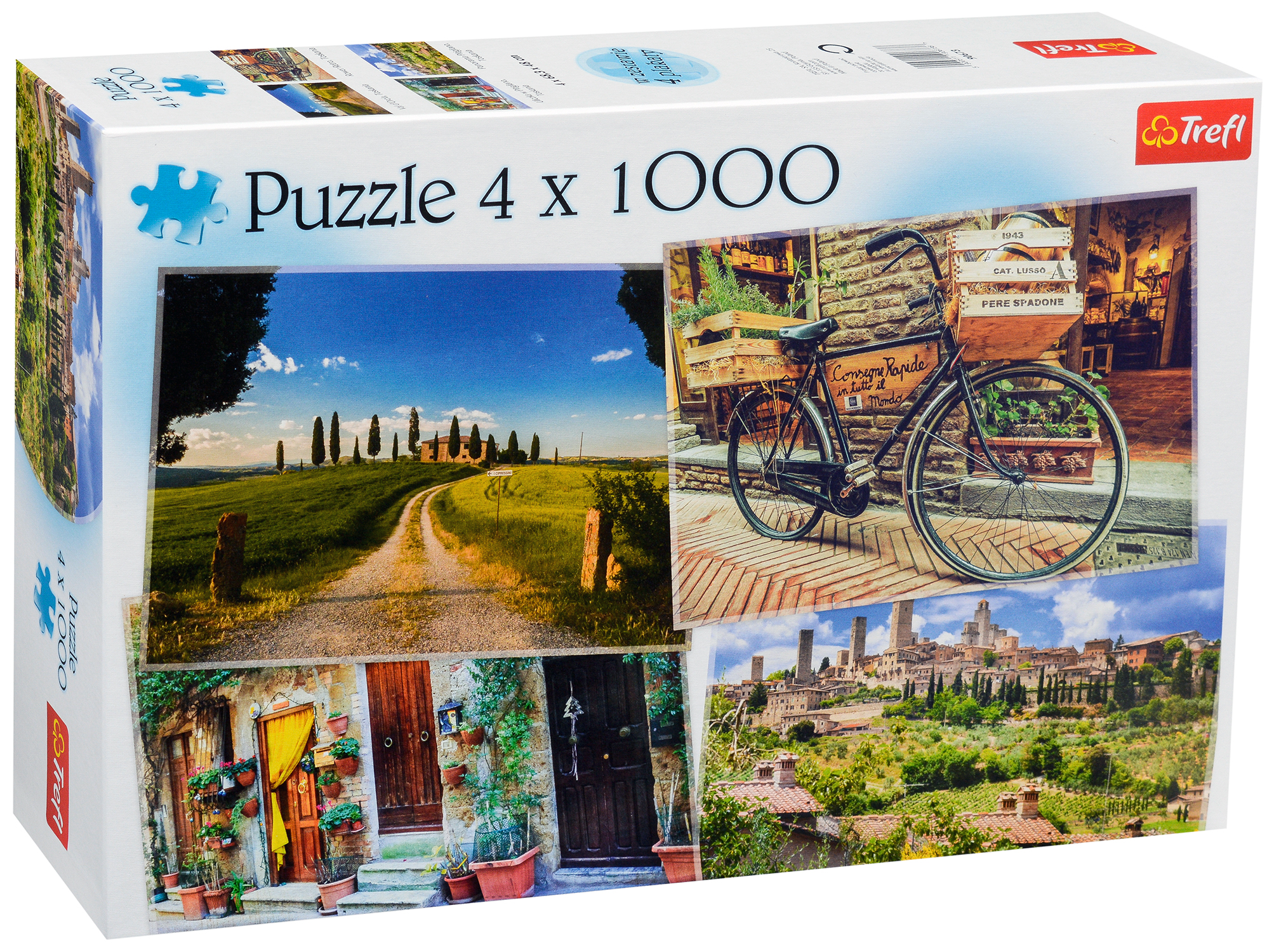 Пъзел Trefl от 4 x 1000 части - Тоскана