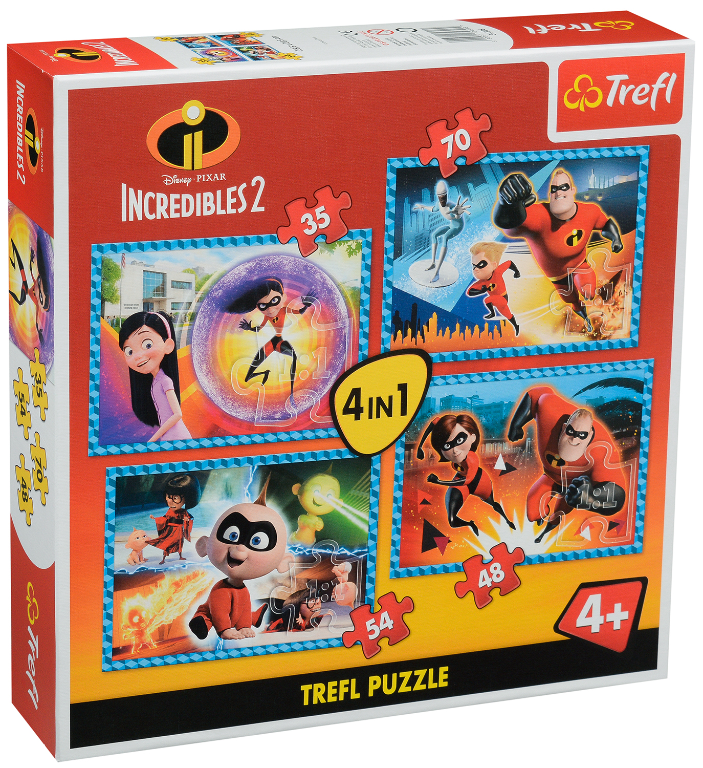 Пъзел Trefl 4 в 1 - Феноменалните, Incredibles 2