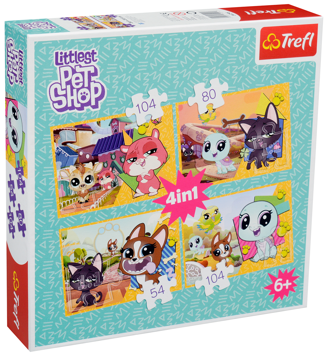 Пъзел Trefl 4 в 1 - Хубави спомени, Pet Shop