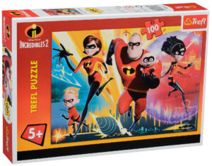 Пъзел Trefl от 100 части - Феноменалните 2, Супергеройско семейство