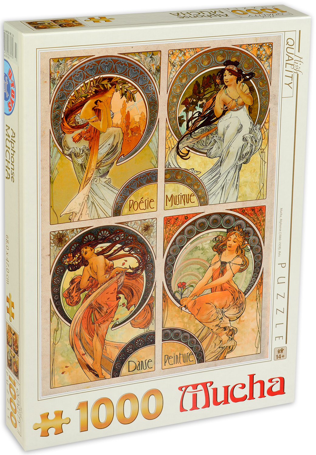Пъзел D-Toys от 1000 части - Изкуство, Алфонс Муха