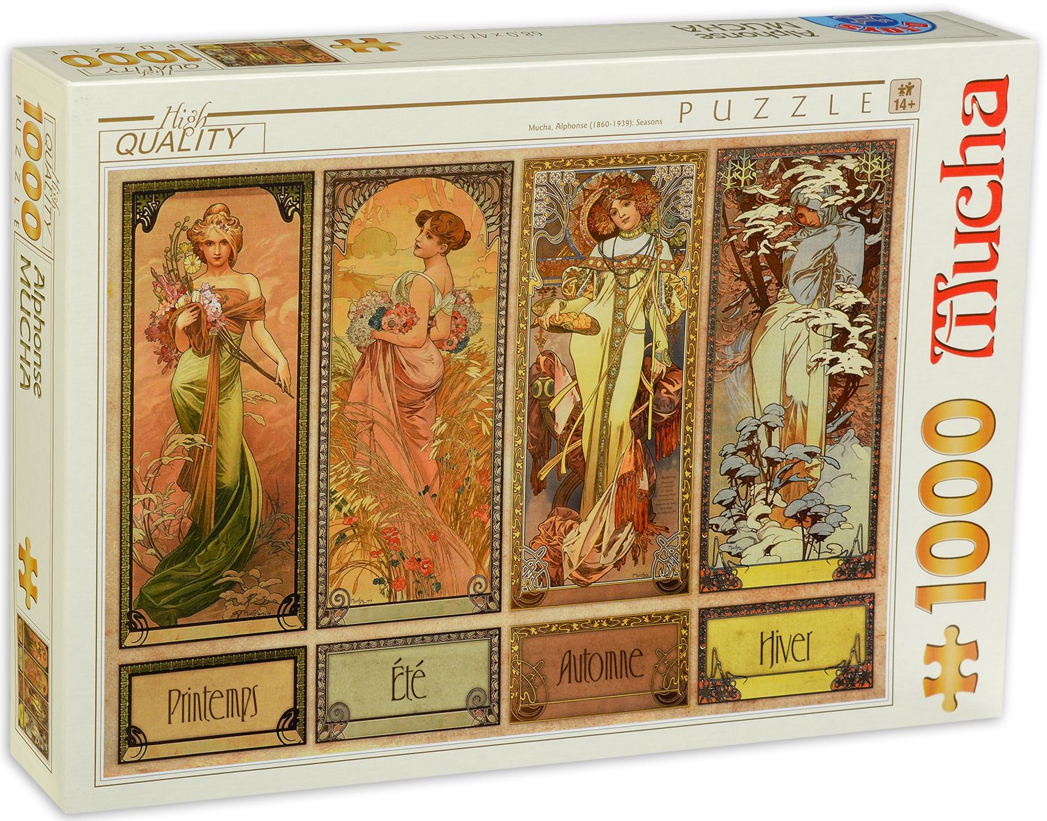 Пъзел D-Toys от 1000 части - Сезони, Алфонс Муха