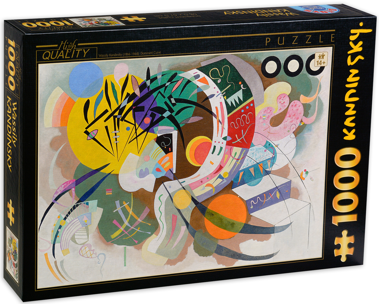 Пъзел D-Toys от 1000 части - Доминантен залив, Василий Кандински