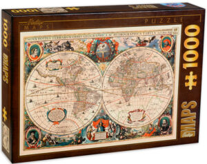 Пъзел D-Toys от 1000 части - Винтидж карти, Старинна карта