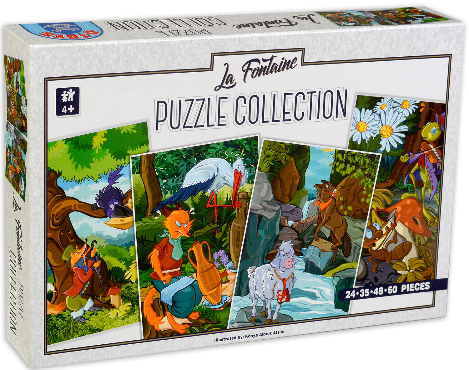 Колекция пъзели D-Toys 4 в 1 - Басни