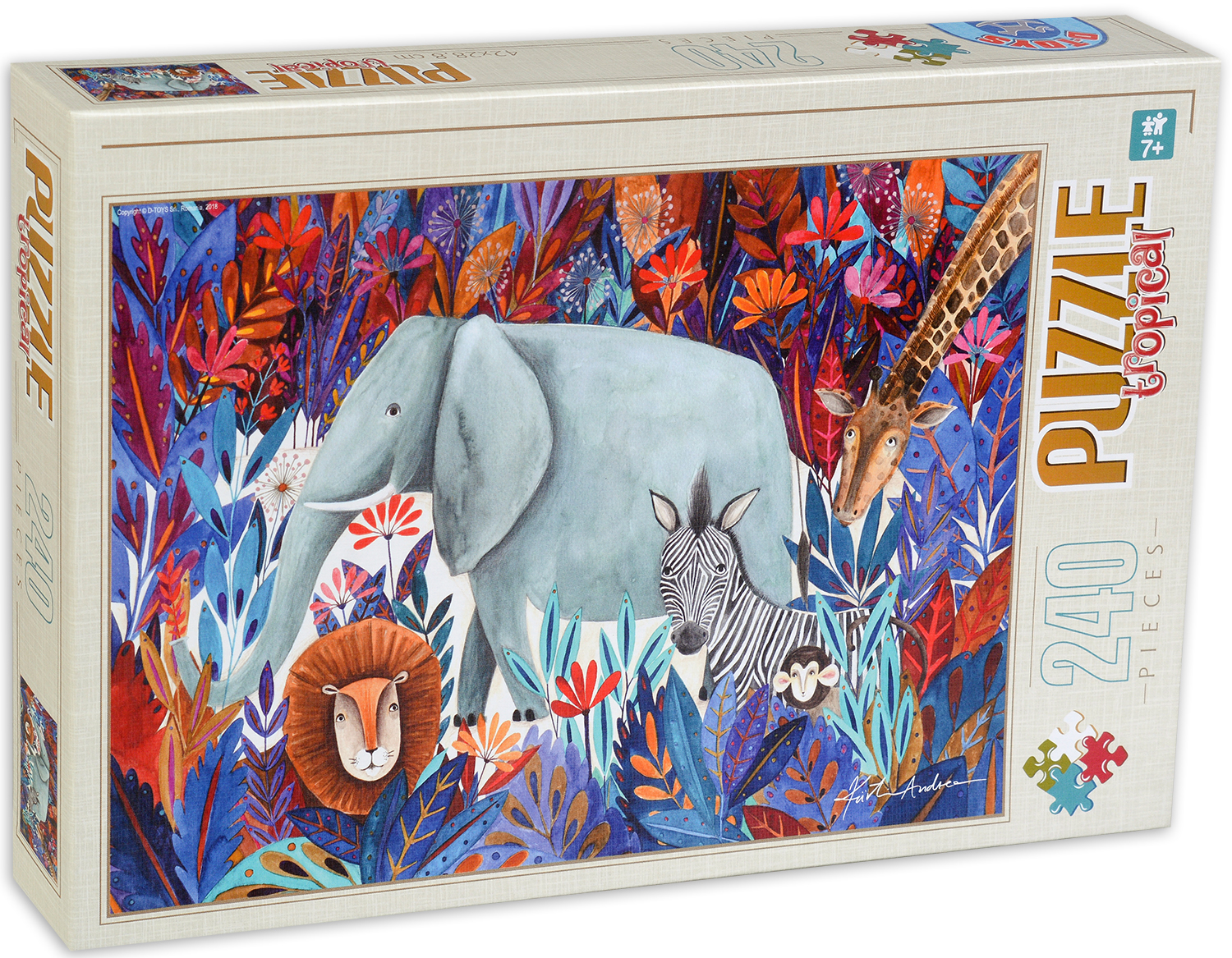 Пъзел D-Toys от 240 части - Африкански свят