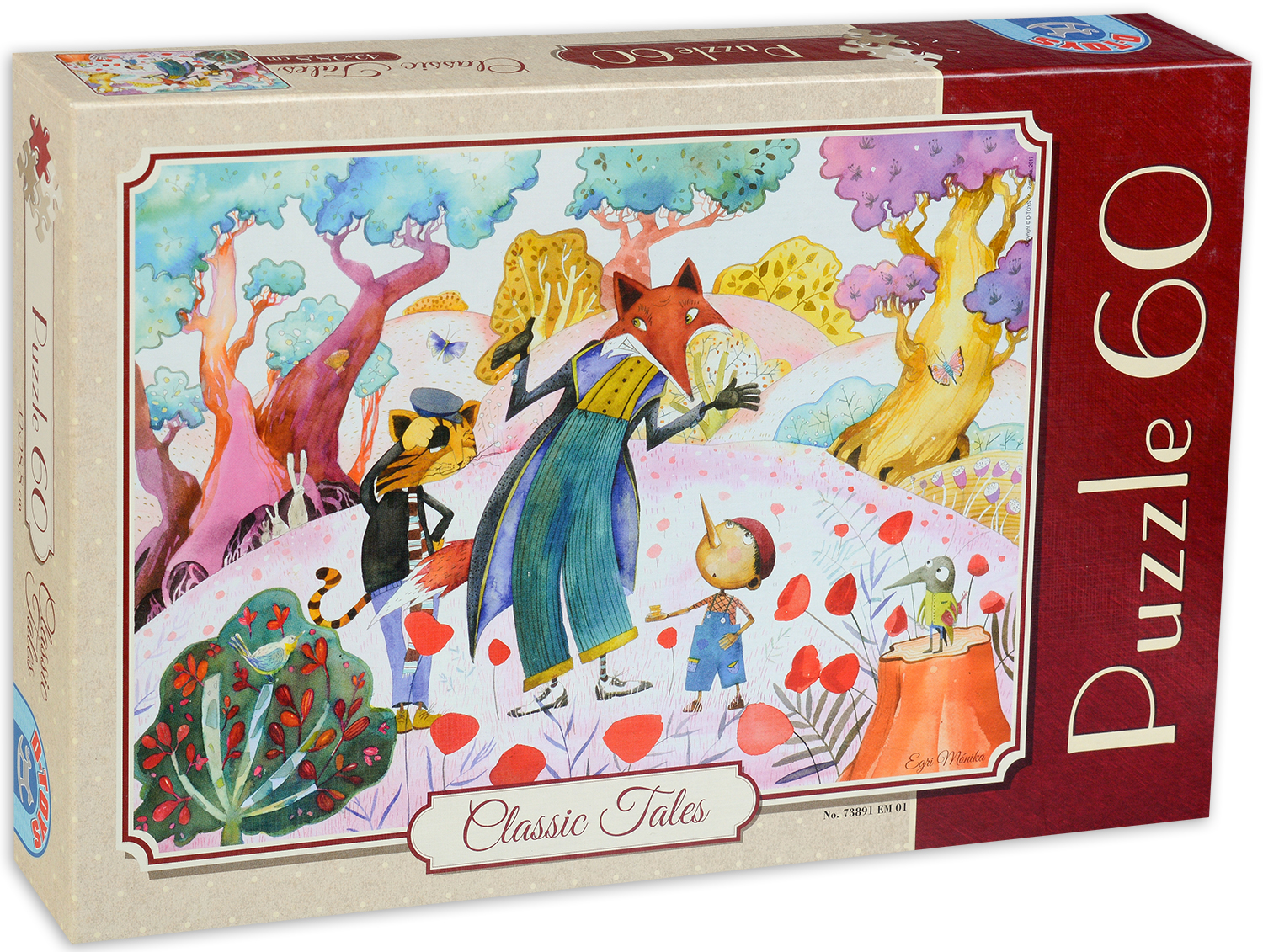 Пъзел D-Toys 60 части - Лисицата и котката