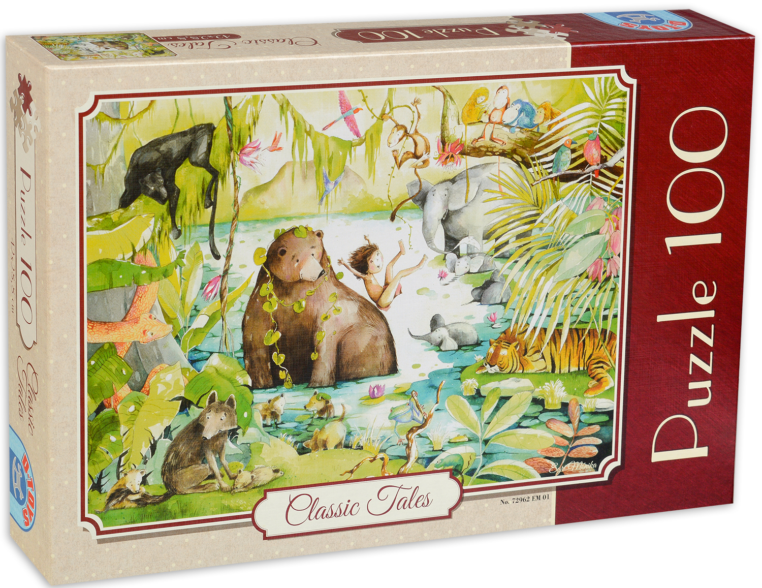 Пъзел D-Toys от 100 части - Книга за джунглата