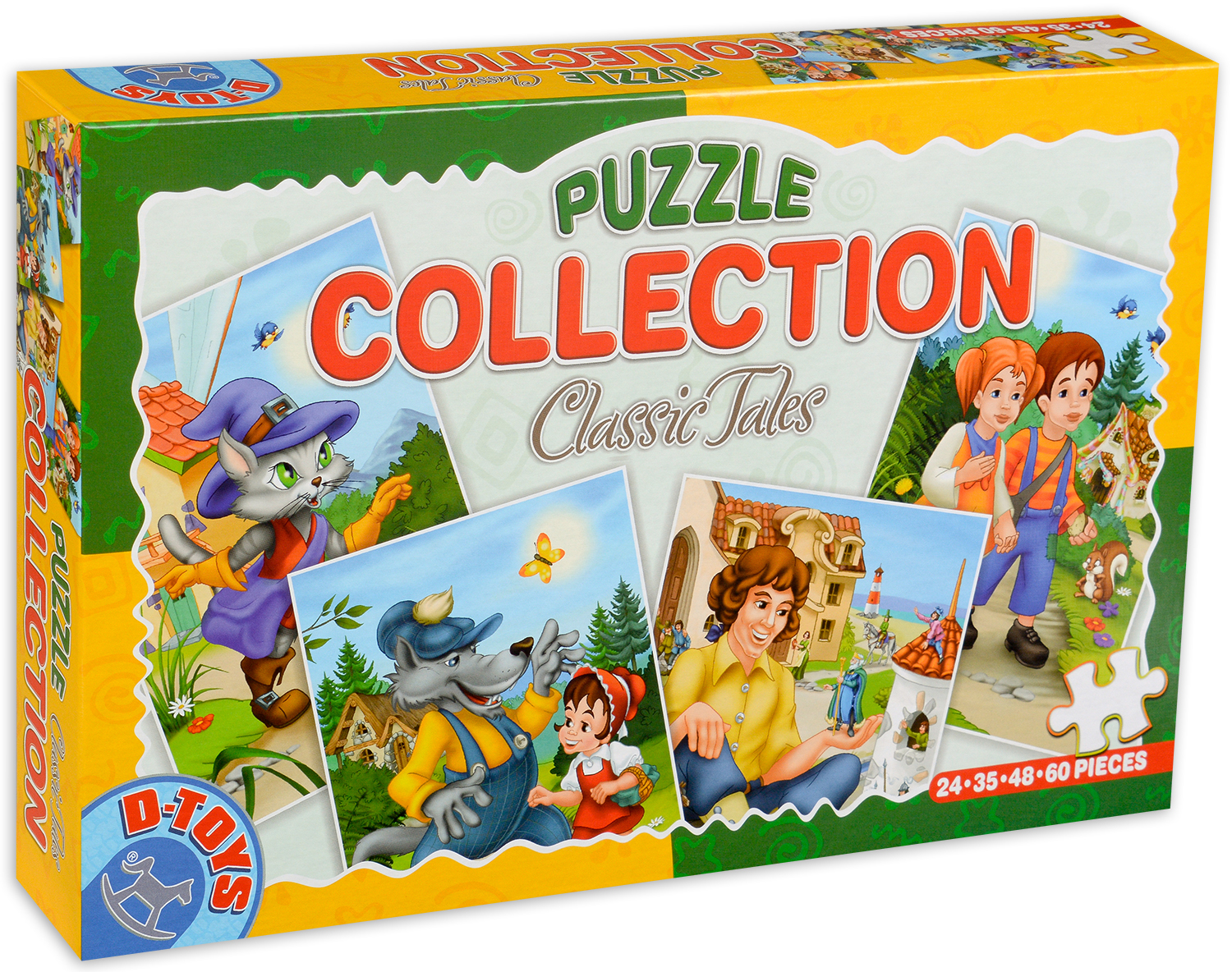 Пъзел D-Toys 4 в 1 - Класически приказки