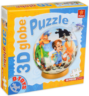 3D пъзел D-Toys от 60 части - Пинокио, глобус