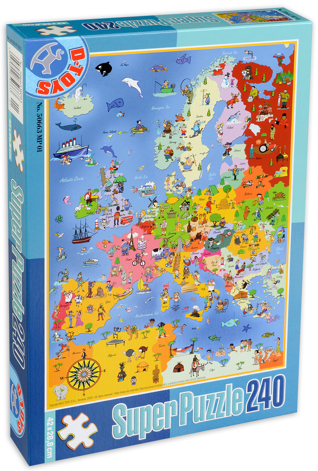 Пъзел D-Toys от 240 части - Картa