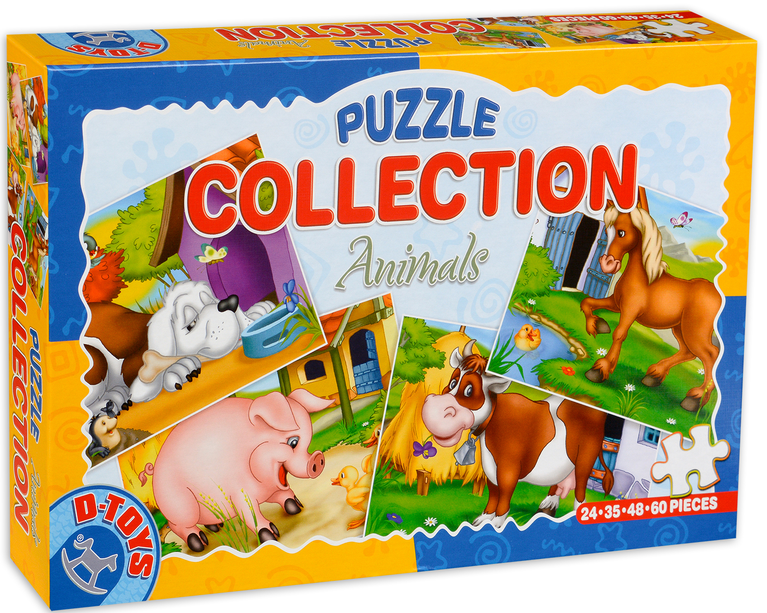 Колекция пъзели D-Toys 4 в 1 - Животни
