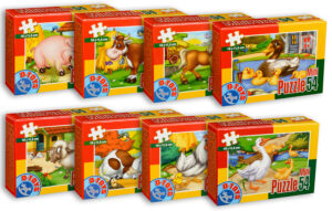 Мини пъзел D-Toys от 54 части - Животни от фермата (асортимент)