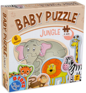 Бебешки пъзел D-Toys 6 в 1 - Джунгла