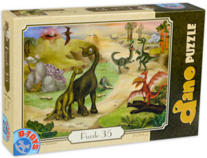 Пъзел D-Toys от 35 части - Динозаври на пътеката