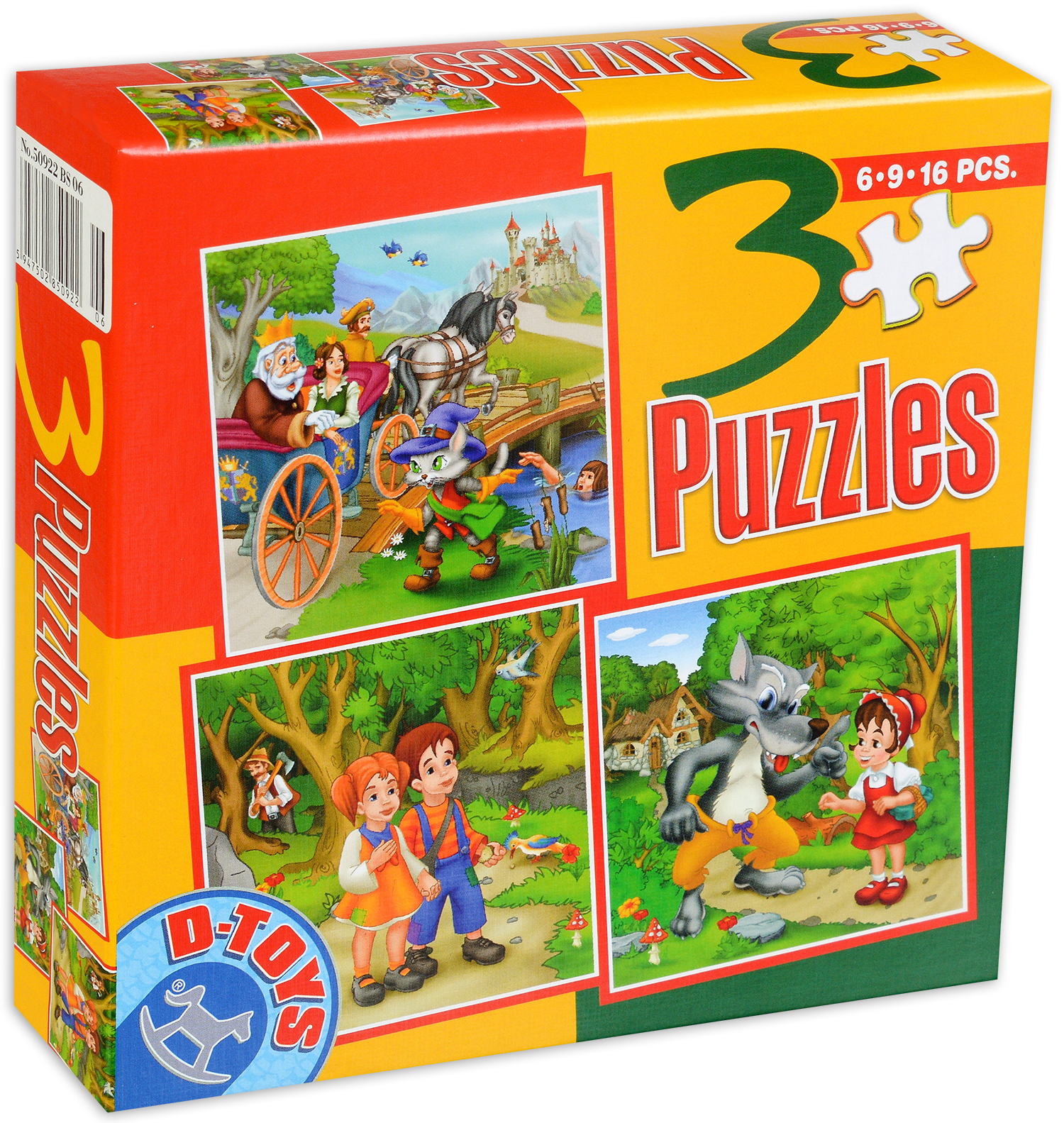 Пъзел D-Toys 3 в 1 - Приказки, вид 2