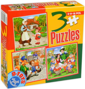 Пъзел D-Toys 3 в 1 - Приказки, вид 3