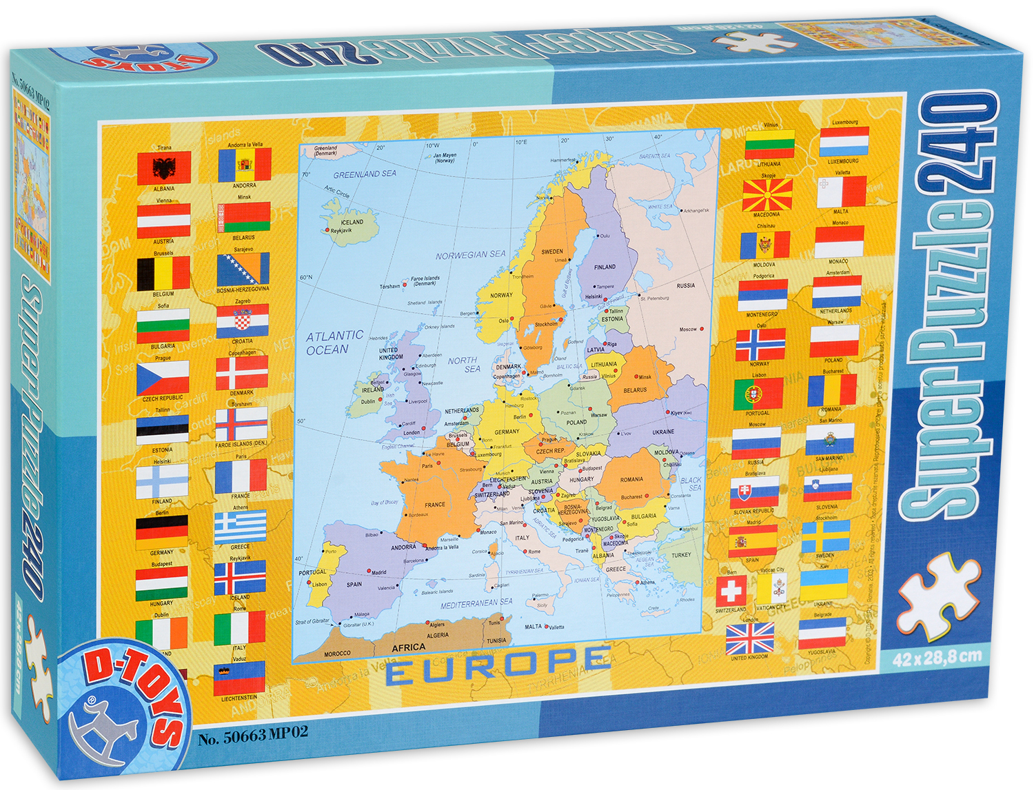 Пъзел D-Toys от 240 части - Картa