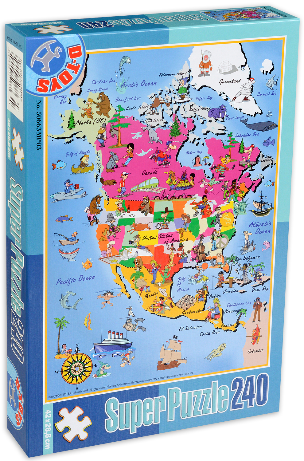 Пъзел D-Toys от 240 части - Картa