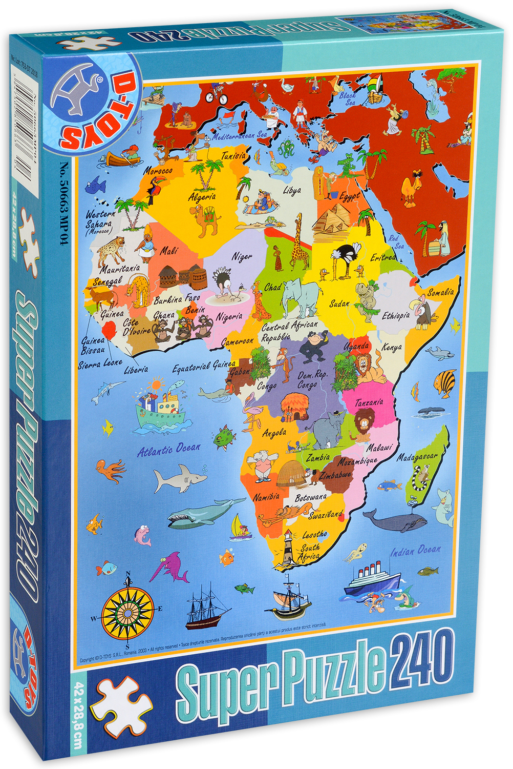 Пъзел D-Toys от 240 части - Картa