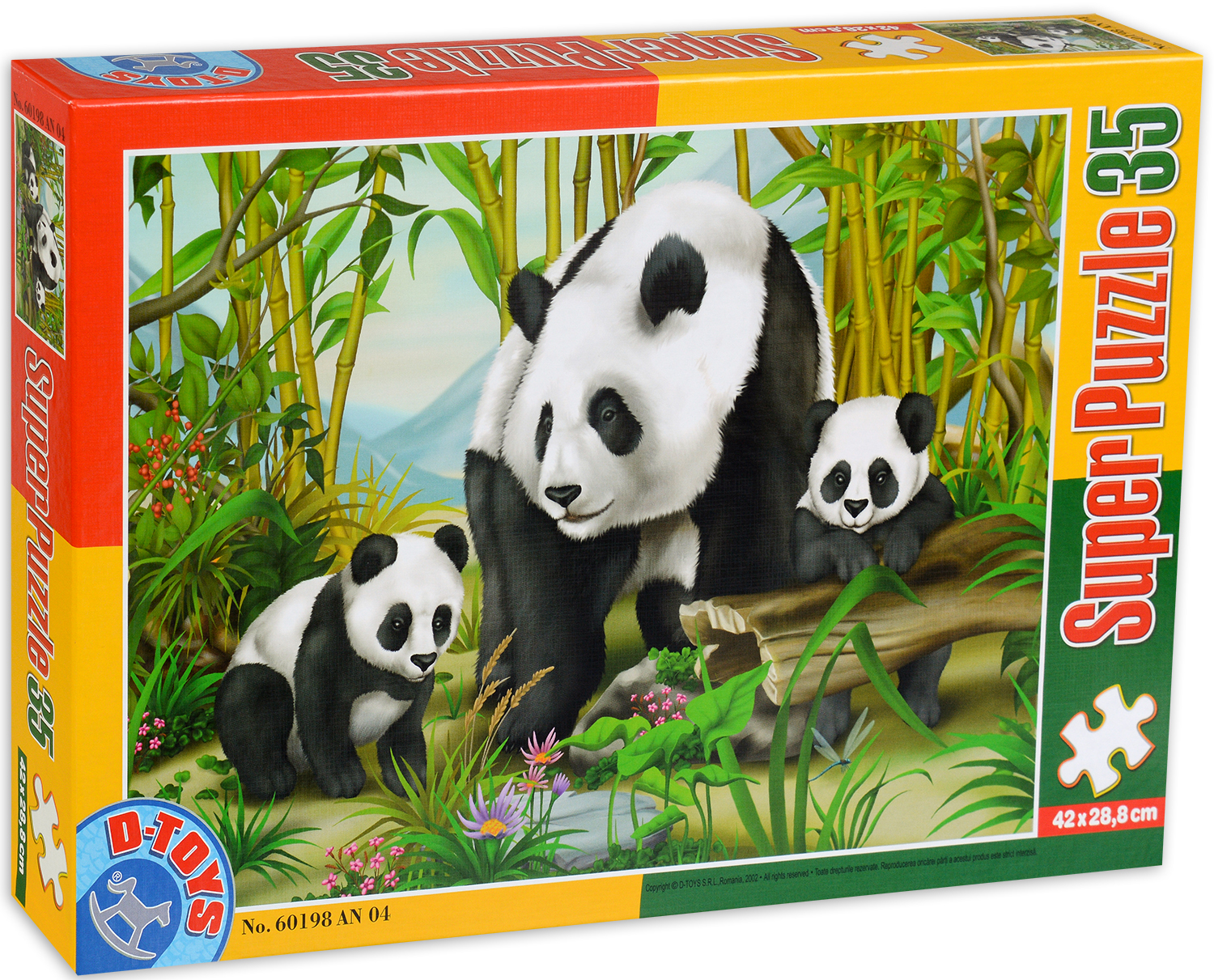 Пъзел D-Toys от 35 части - Панди