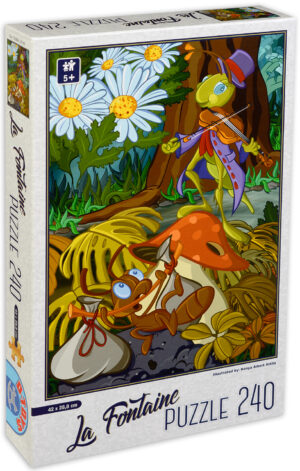 Пъзел D-Toys La Fontaine от 240 части - Басни, Щурец и мравка