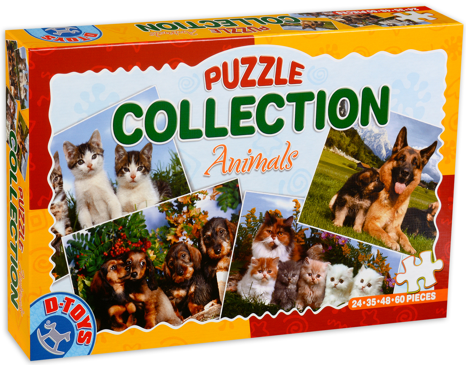 Колекция пъзели D-Toys 4 в 1 - Снимки на домашни любимци