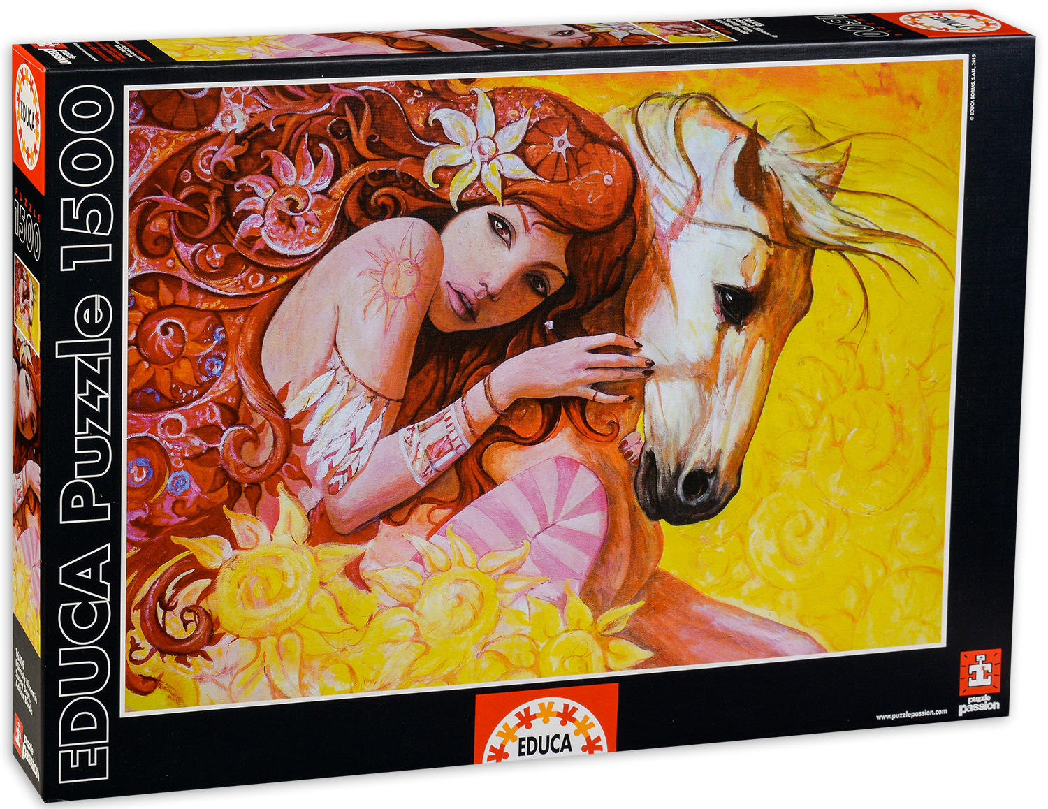 Пъзел Educa от 1500 части - Цвете в слънчев ден