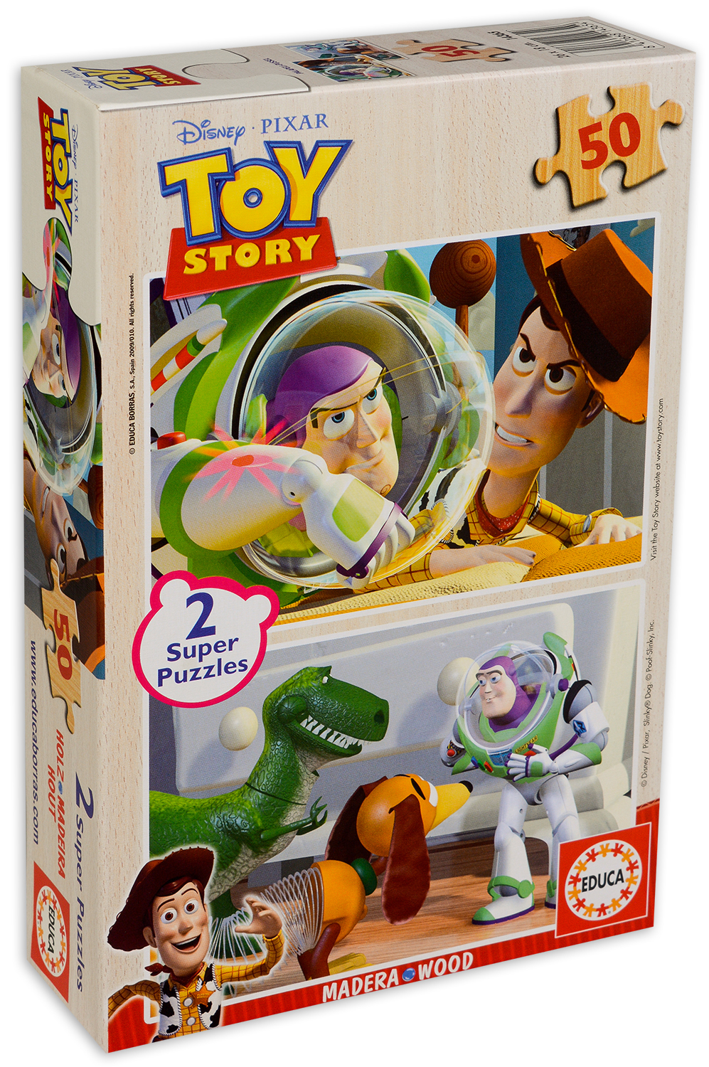 Пъзел Educa от 2 x 50 части - Играта на играчките