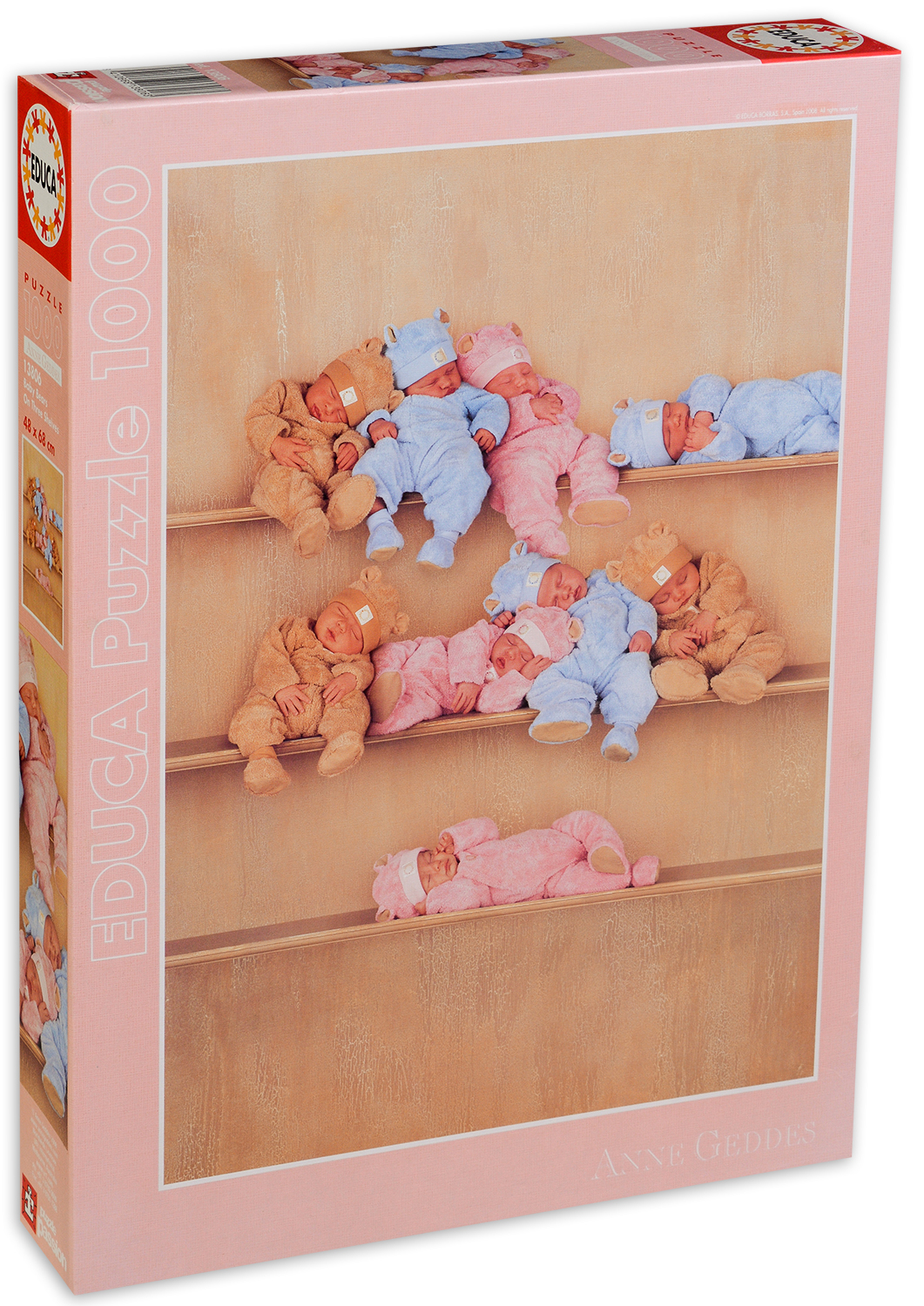 Пъзел Educa от 1000 части - Бебета мечета, Ан Гедес