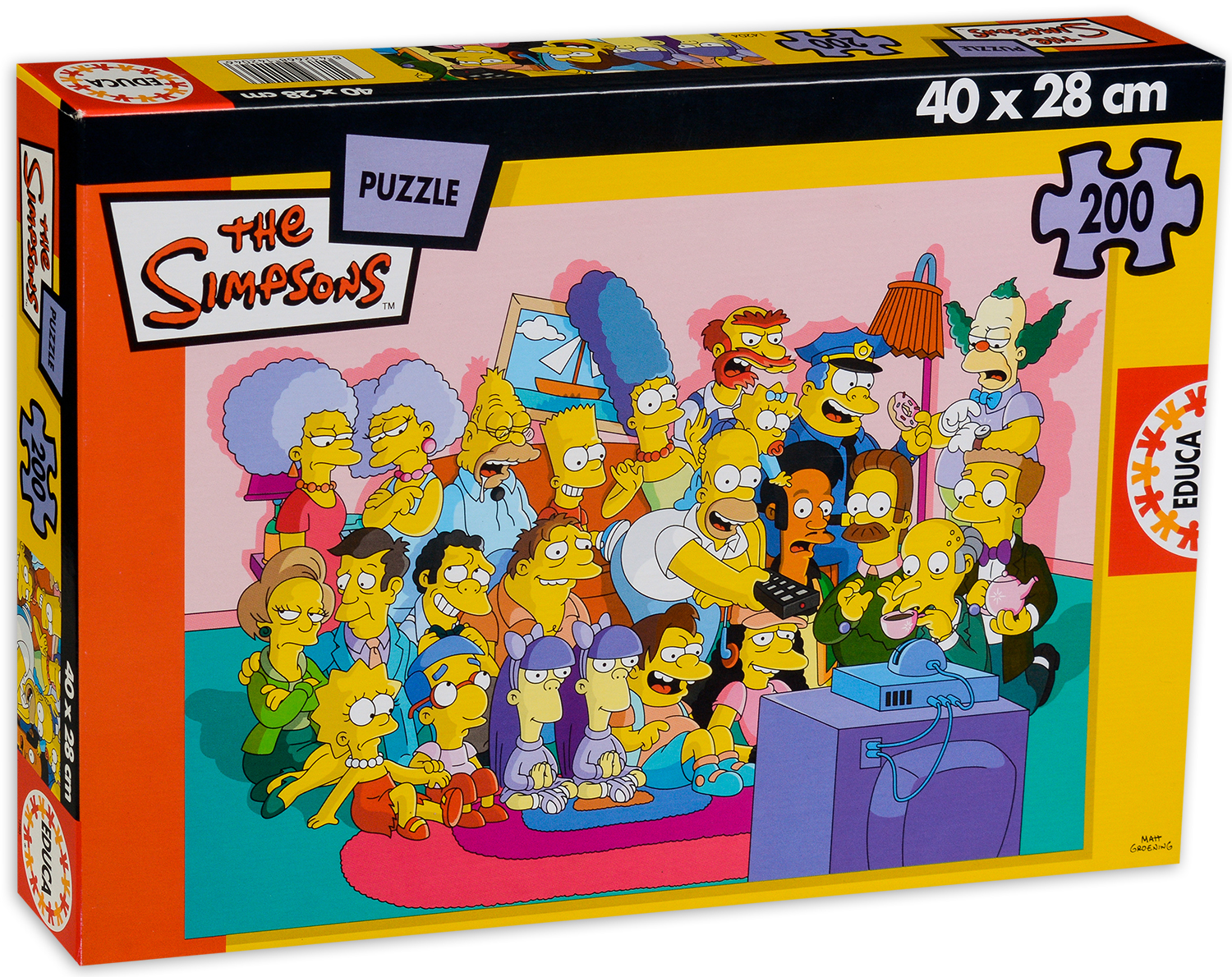 Пъзел Educa от 200 части - Семейство Симпсън