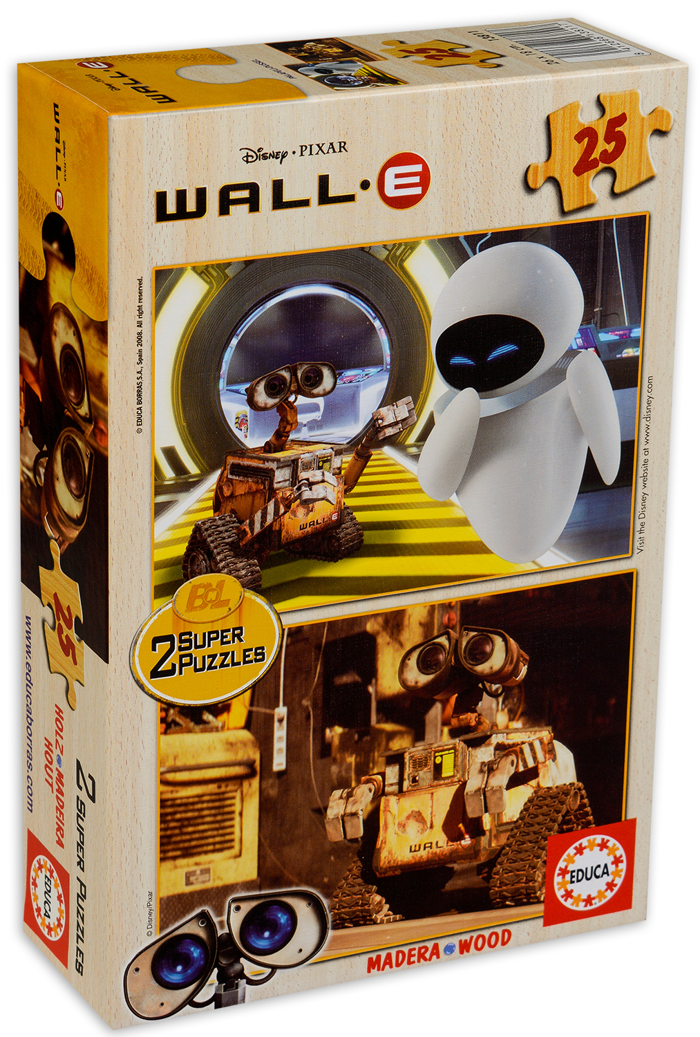 Пъзел Educa от 2 x 25 части - Уоли