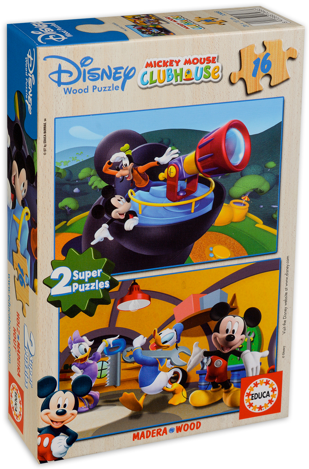 Пъзел Educa от 2 x 16 части - Клубът на Мики Маус