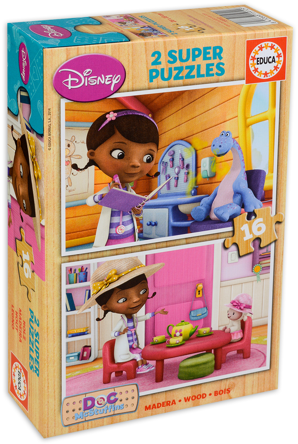 Пъзел Educa от 2 x 16 части - Док Макплюшинс
