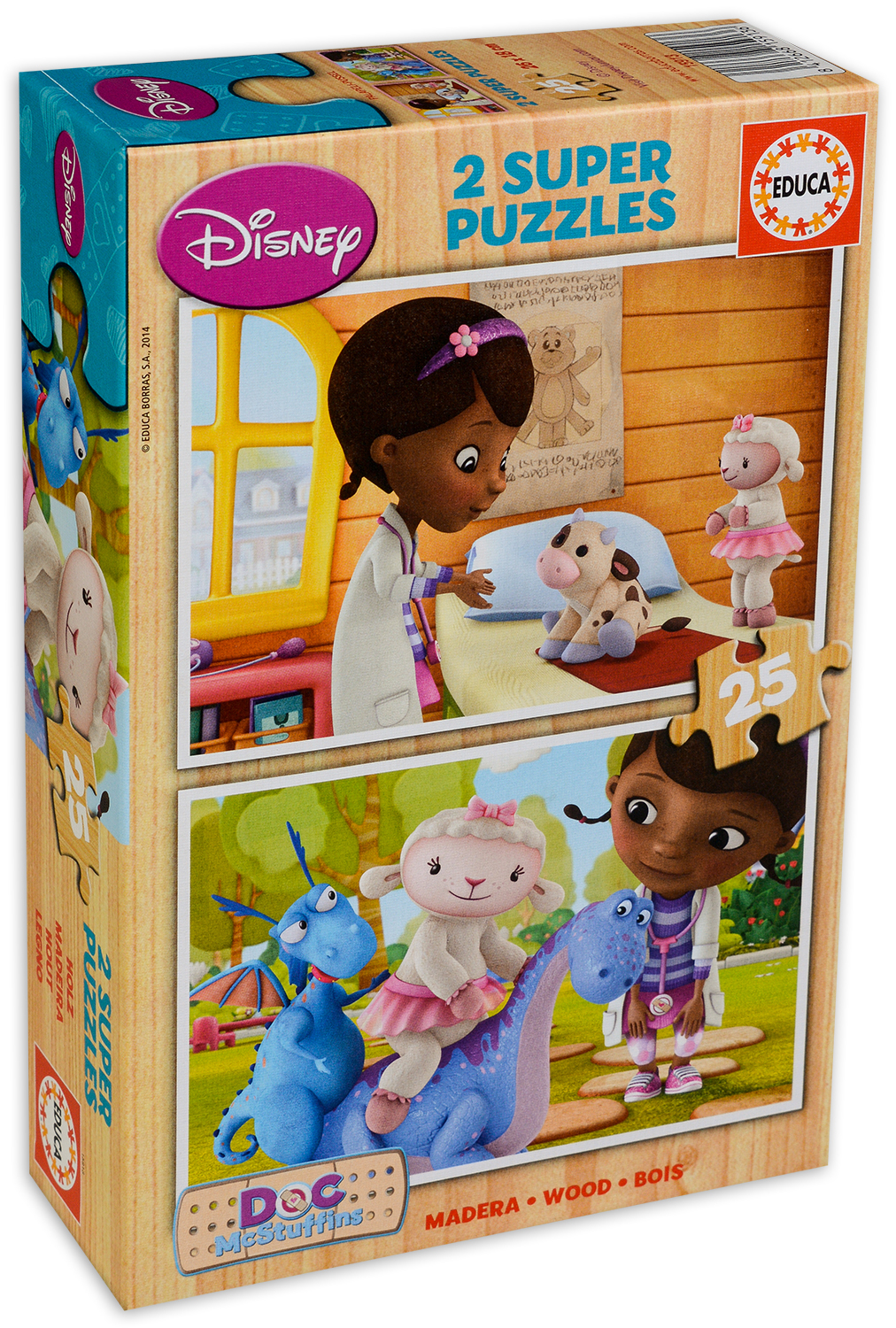Пъзел Educa от 2 x 25 части - Док Макплюшинс