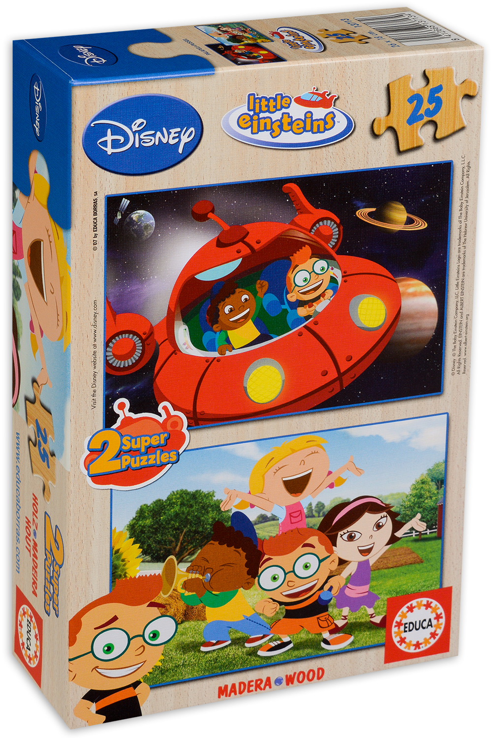Пъзел Educa от 2 x 25 части - Малките Айнщайнчета