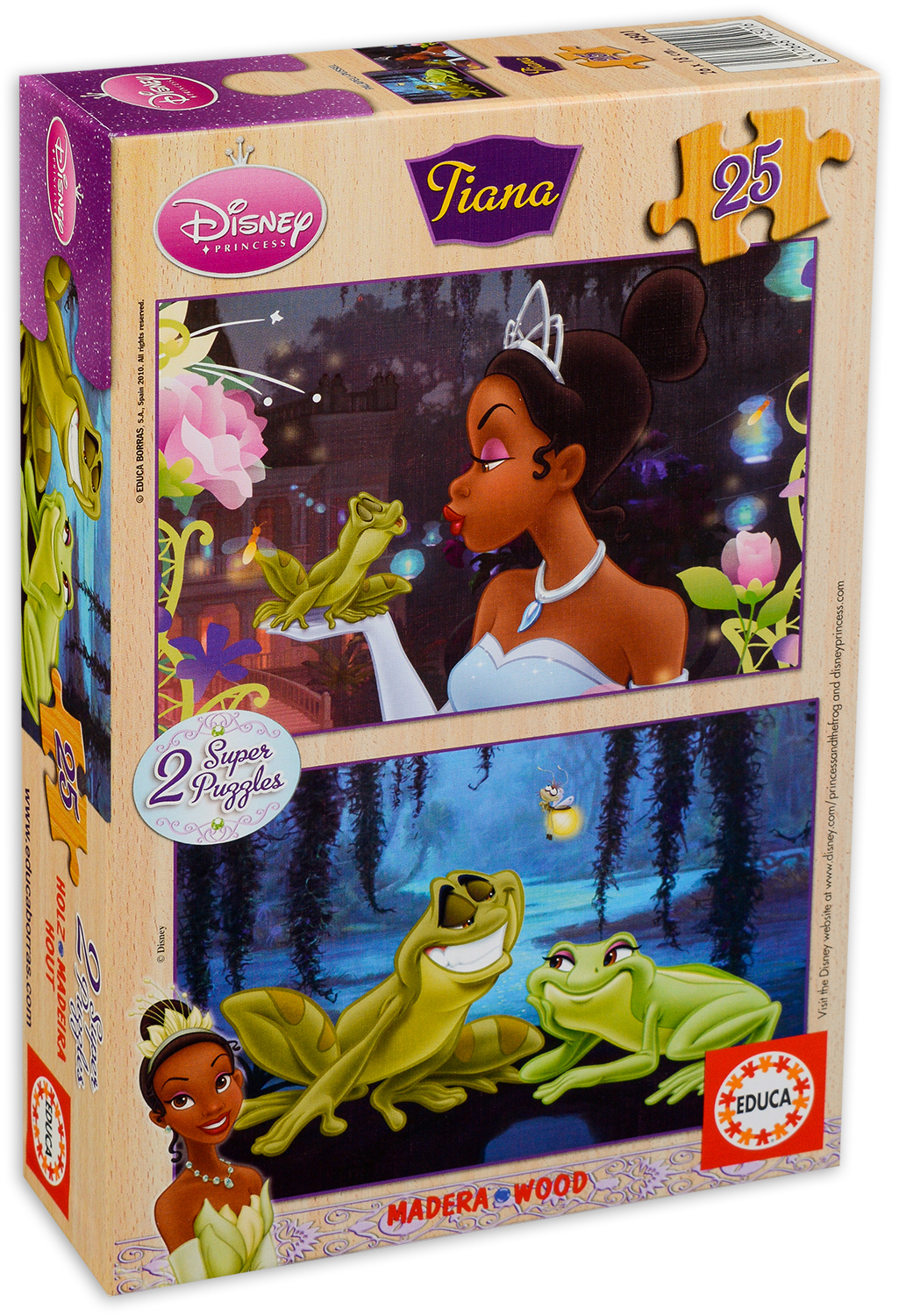 Пъзел Educa от 2 x 25 части - Принцесата и жабокът