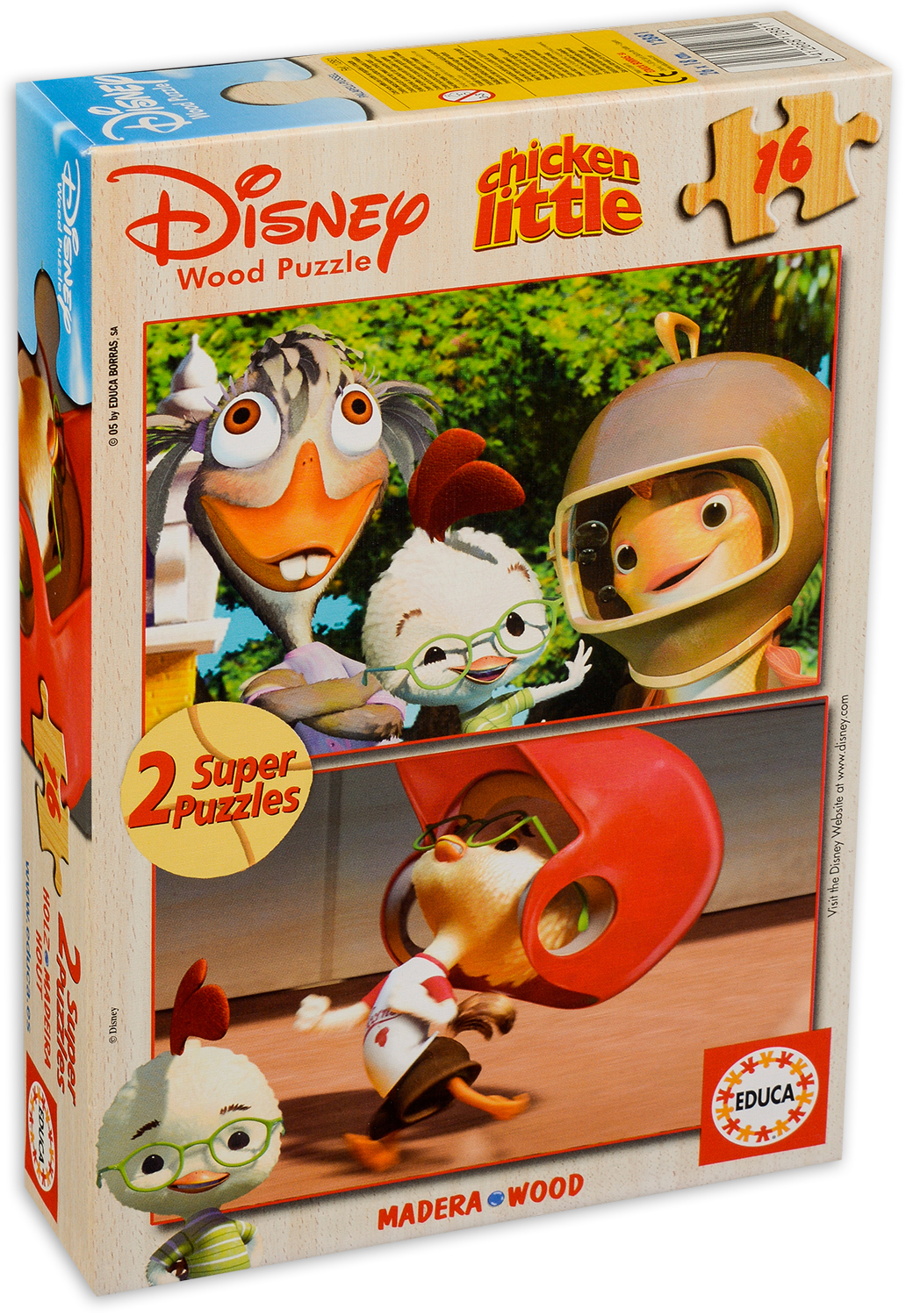 Пъзел Educa от 2 x 16 части - Чикън Литъл