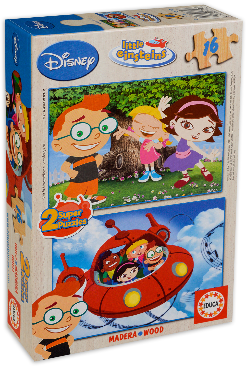 Пъзел Educa от 2 x 16 части - Малките Айнщайнчета