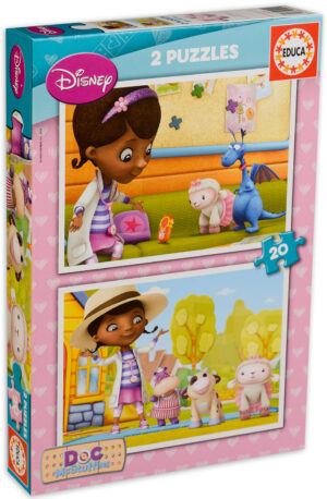 Пъзел Educa от 2 x 20 части - Док Макплюшинс