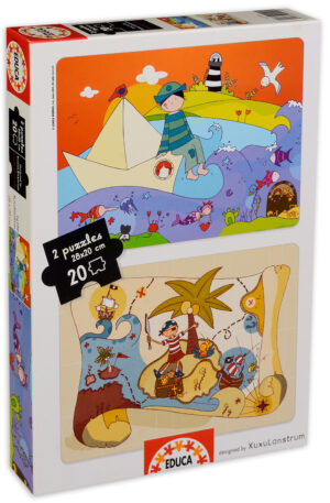 Пъзел Educa от 2 x 20 части - Xuxu Lanstrum